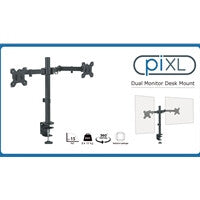 piXL DOUBLE ARM monitor mount / stand 68.6 cm (27") Desk Black