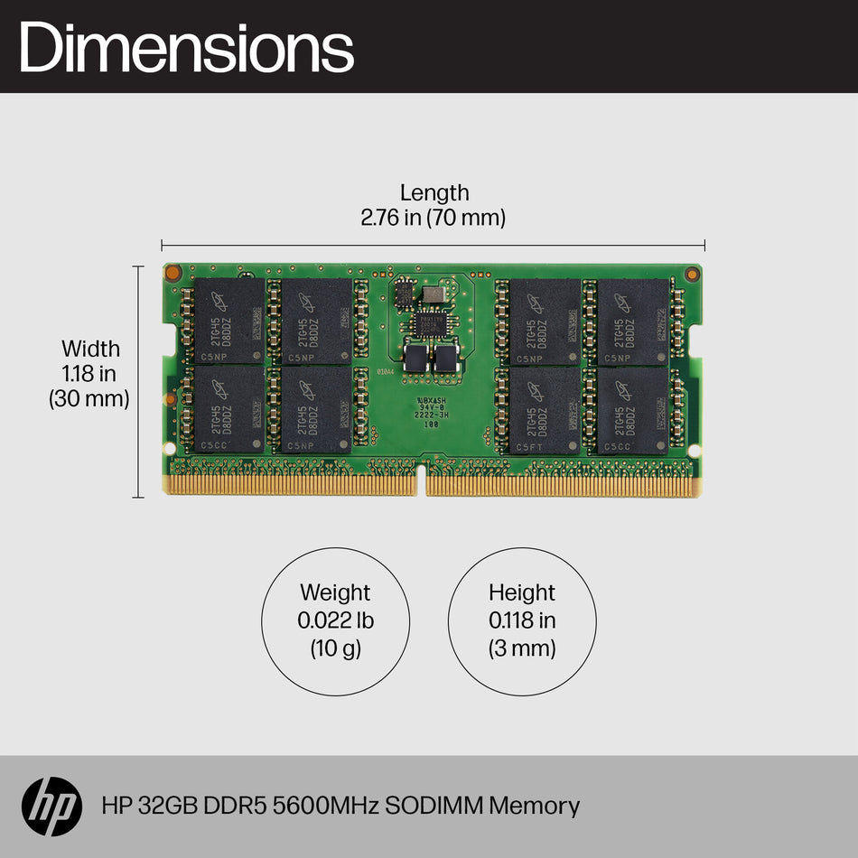 HP 32GB DDR5 5600MHz SODIMM Memory