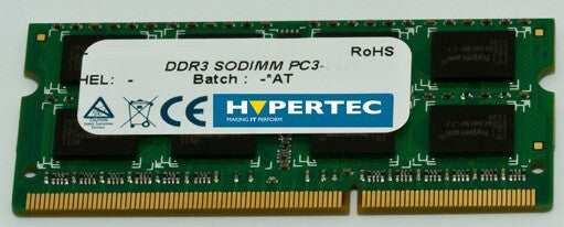 Hypertec A Toshiba equivalent 4GB Low Voltage SODIMM (PC3-12800) memory module 1 x 4 GB DDR3L 1600 MHz