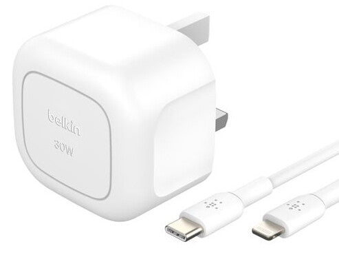 Belkin WCA008MY1MWH-B5 mobile device charger Mobile phone, Tablet White USB Fast charging Indoor