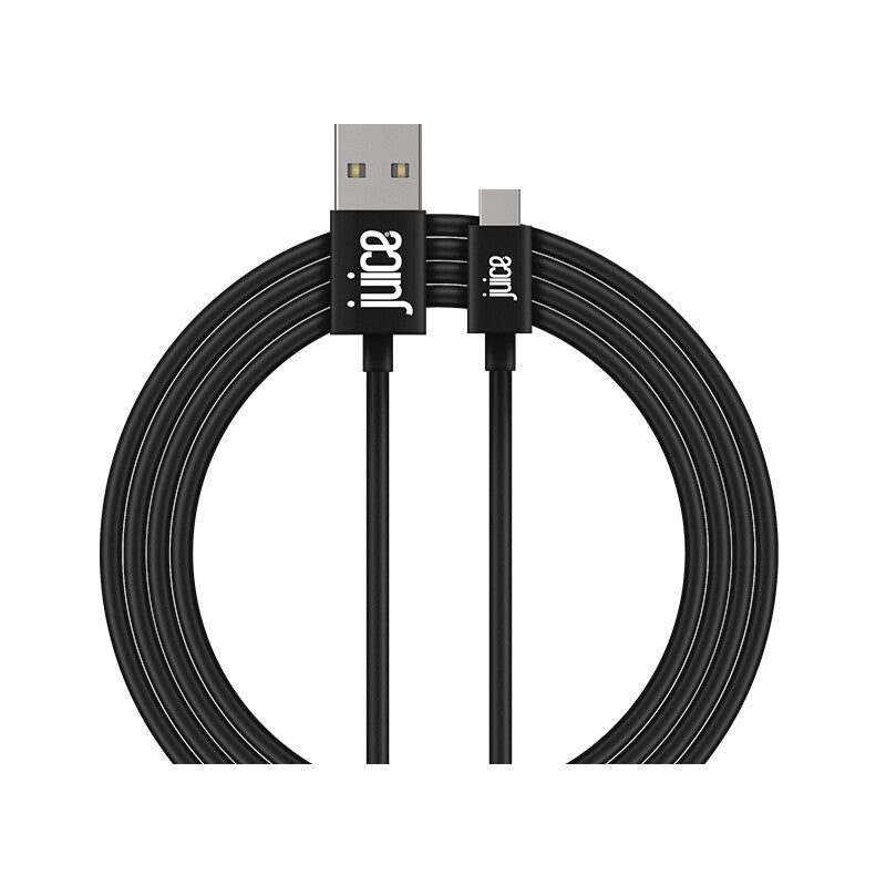 Juice JUI-CABLE-TYPEC-TYPEC-1M-RND-BLK USB cable USB 3.2 Gen 1 (3.1 Gen 1) 2 m USB A USB C Black