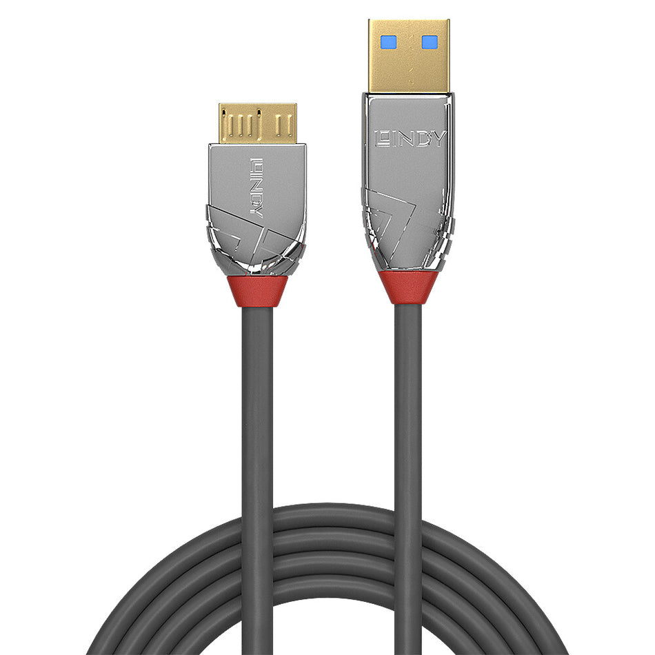 Lindy 1m USB 3.2 Type A to Micro-B Cable, 5Gbps, Cromo Line