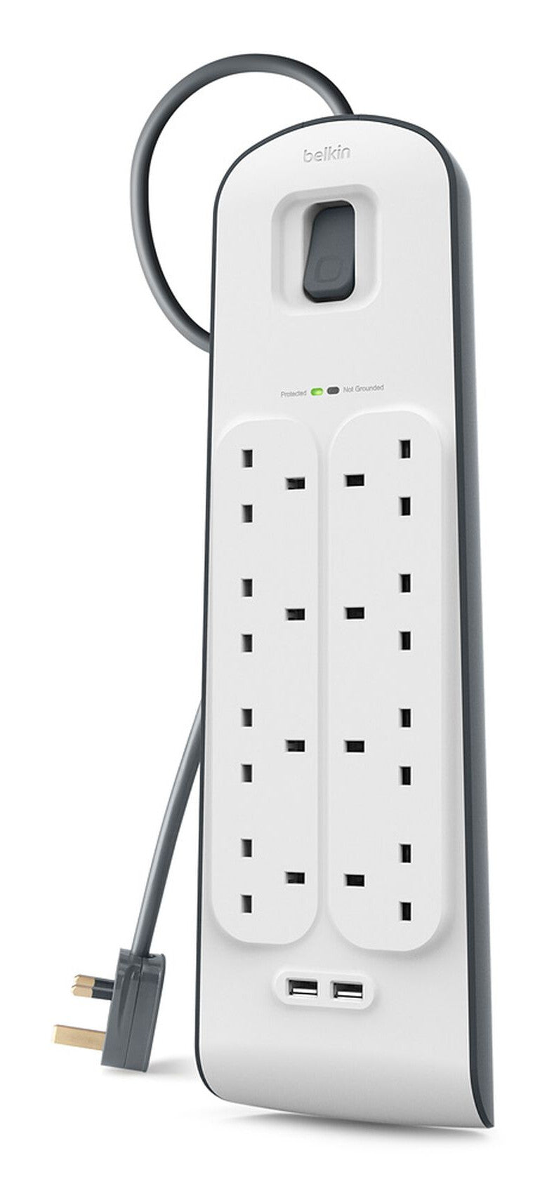 Belkin BSV804AF2M surge protector White 8 AC outlet(s) 2 m