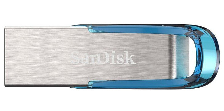 SanDisk Ultra Flair USB flash drive 128 GB USB Type-A 3.2 Gen 1 (3.1 Gen 1) Blue, Silver