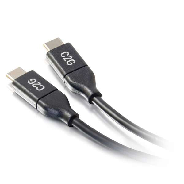 C2G 0.9m (3ft) USB C Cable - USB 2.0 (5A) - M/M USB Type C Cable - Black