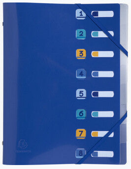 Exacompta Bee Blue Pp Multipart File 8p A4 - Navy Blue - New