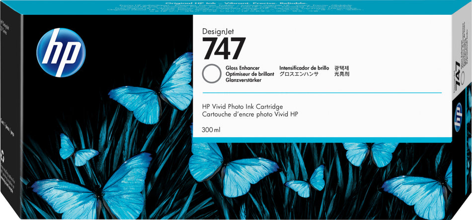 HP 747 300-ml Gloss Enhancer DesignJet Ink Cartridge