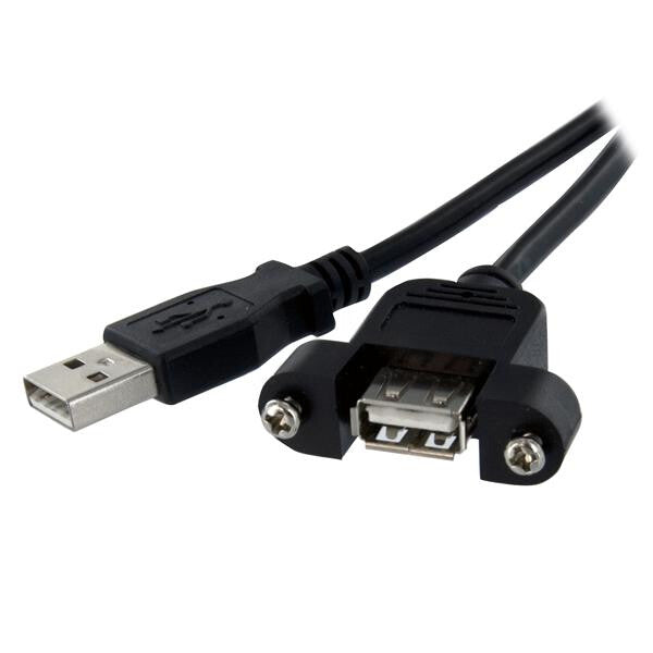 StarTech.com 2 ft Panel Mount USB Cable A to A - F/M