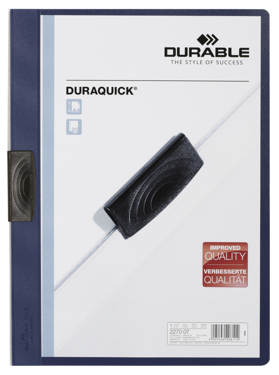 Durable 227007 report cover Polypropylene (PP) Navy