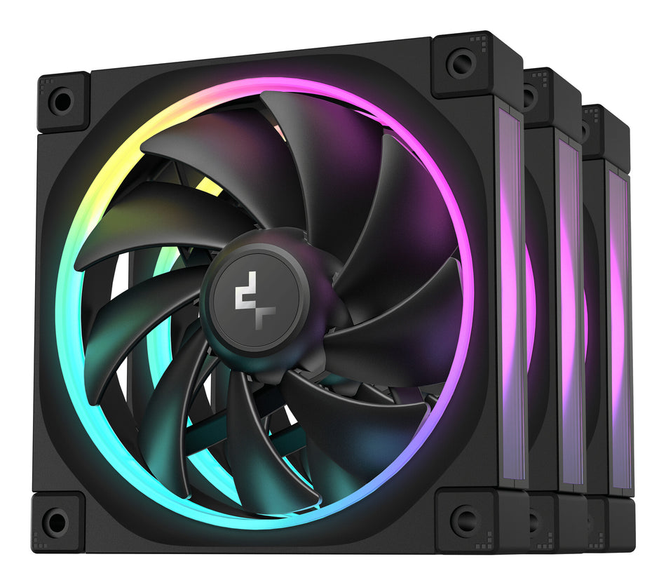 DeepCool FL12-3 in 1 Computer case Fan 12 cm Black 3 pc(s)