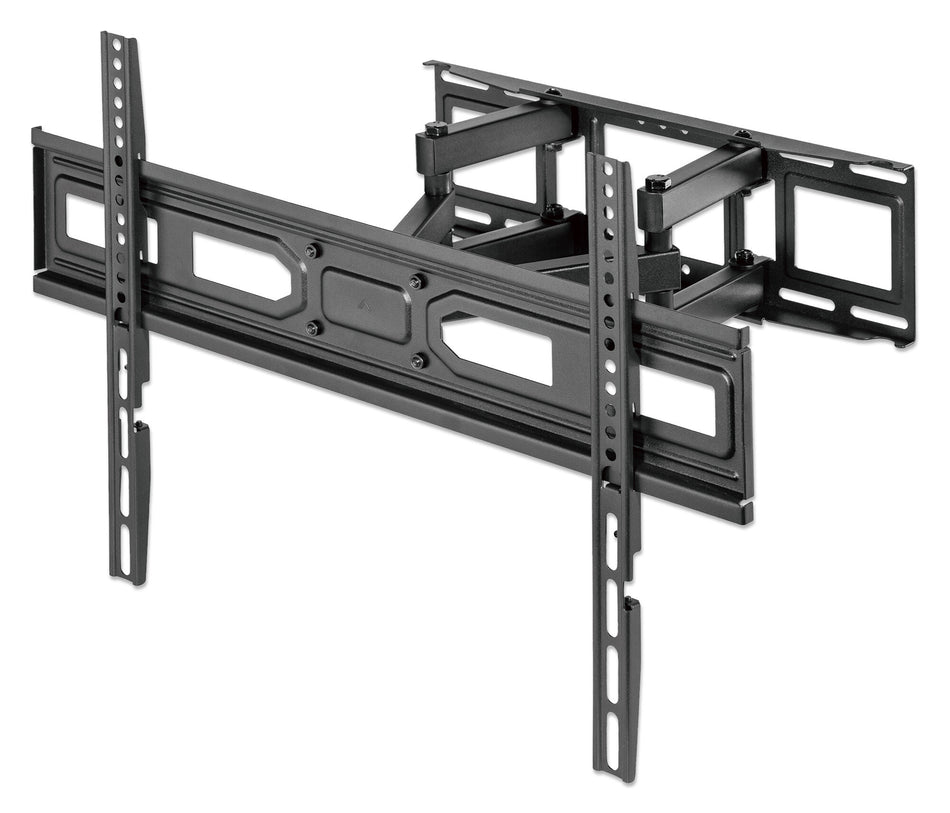 Manhattan TV & Monitor Mount, Wall, Full Motion, 1 screen, Screen Sizes: 37-65", Black, VESA 100x100 to 600x400mm, Max 40kg, LFD, Tilt & Swivel with 3 Pivots, Lifetime Warranty