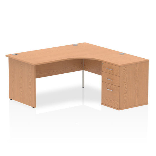 Dynamic Impulse Panel End Crescent Desk Workstation