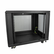 StarTech.com 4-Post 12U Server Rack Cabinet, Lockable 19" Data Rack Cabinet for Computer / AV / IT Equipment, Office / Home Network Rack with Casters & Adjustable Mounting Rails