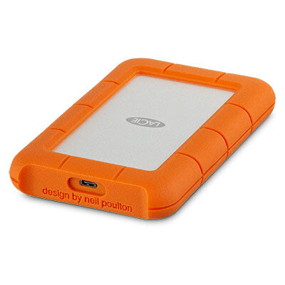 LaCie Rugged USB-C external hard drive 2 TB 2.5" USB Type-C 3.2 Gen 1 (3.1 Gen 1) Orange, Silver