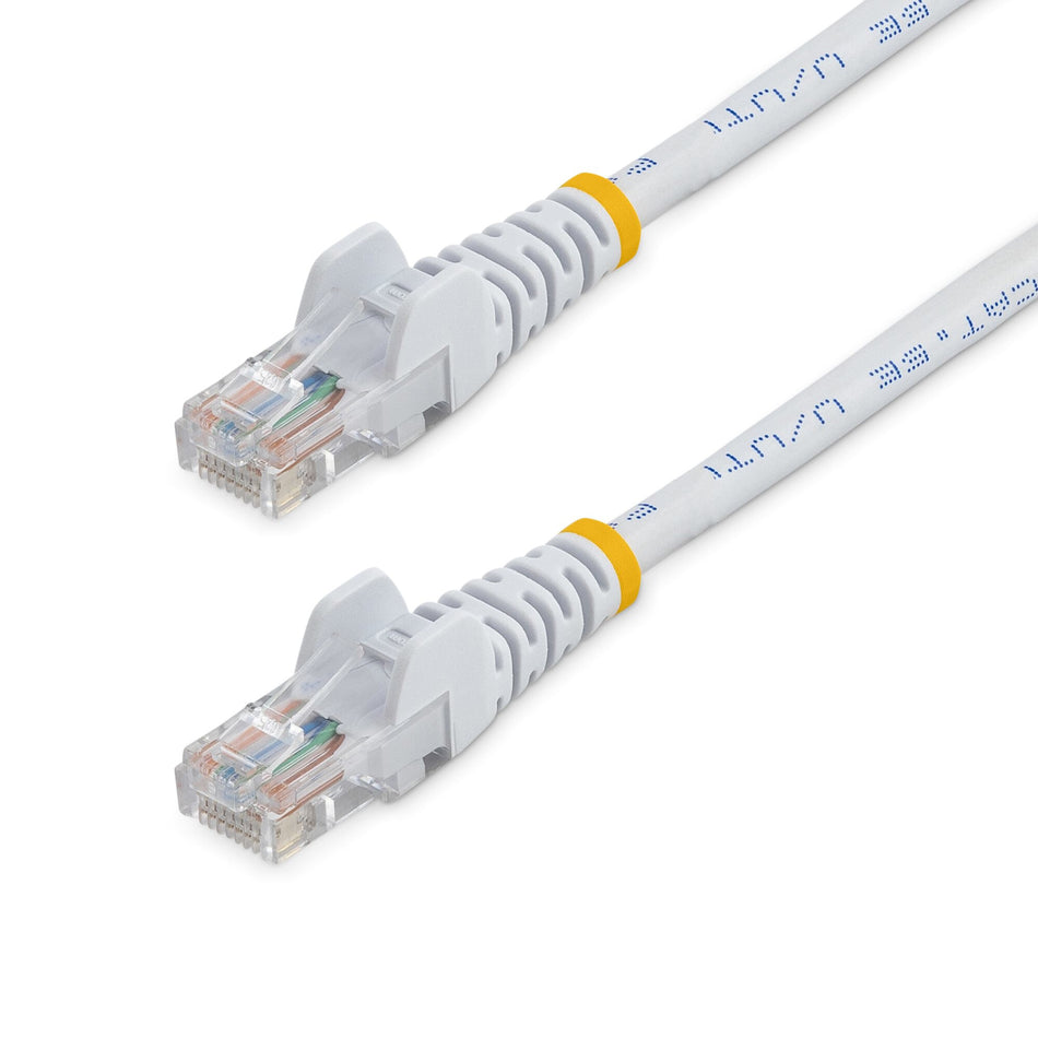 StarTech.com Cat5e Ethernet Patch Cable with Snagless RJ45 Connectors - 5 m, White