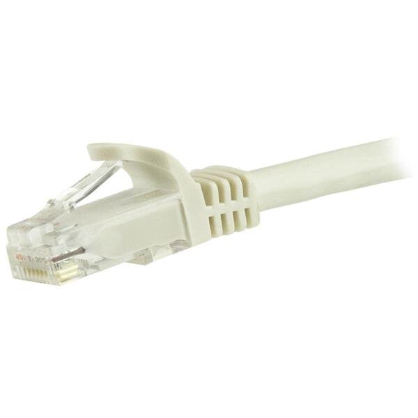 StarTech.com 15m CAT6 Ethernet Cable - White CAT 6 Gigabit Ethernet Wire -650MHz 100W PoE RJ45 UTP Network/Patch Cord Snagless w/Strain Relief Fluke Tested/Wiring is UL Certified/TIA