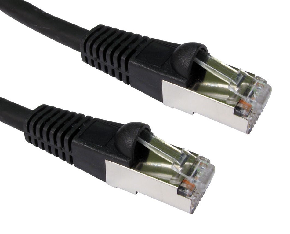 Cables Direct Cat6a, 25m networking cable Black S/FTP (S-STP)