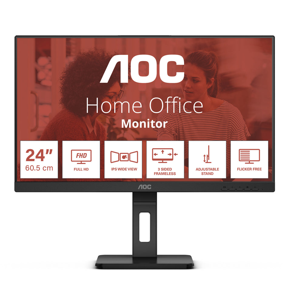 AOC E3 24E3QAF LED display 60.5 cm (23.8") 1920 x 1080 pixels Full HD LCD Black