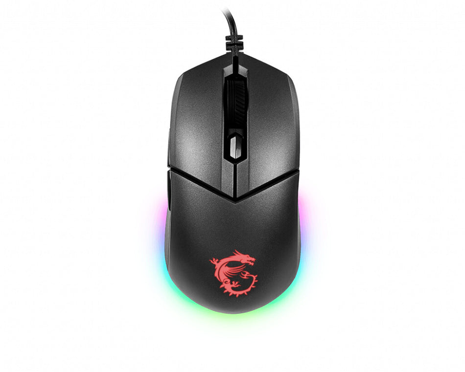 MSI CLUTCH GM11 WHITE Gaming Mouse '2-Zone RGB, upto 5000 DPI, 6 Programmable button, Symmetrical design, OMRON Switches, Center'