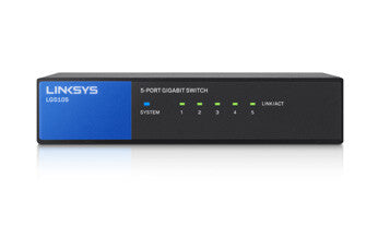 Linksys LGS105-UK network switch Unmanaged Gigabit Ethernet (10/100/1000) Black