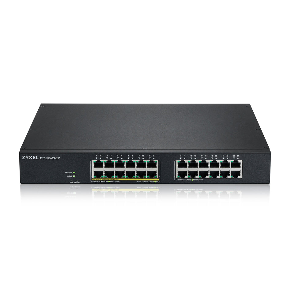 Zyxel GS1915-24EP Managed L2 Gigabit Ethernet (10/100/1000) Power over Ethernet (PoE) 1U Black