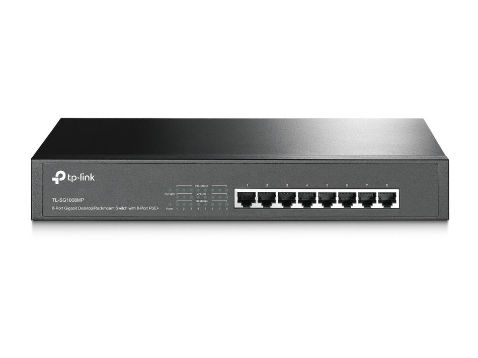 TP-Link TL-SG1008MP Unmanaged Gigabit Ethernet (10/100/1000) Power over Ethernet (PoE) 1U Black