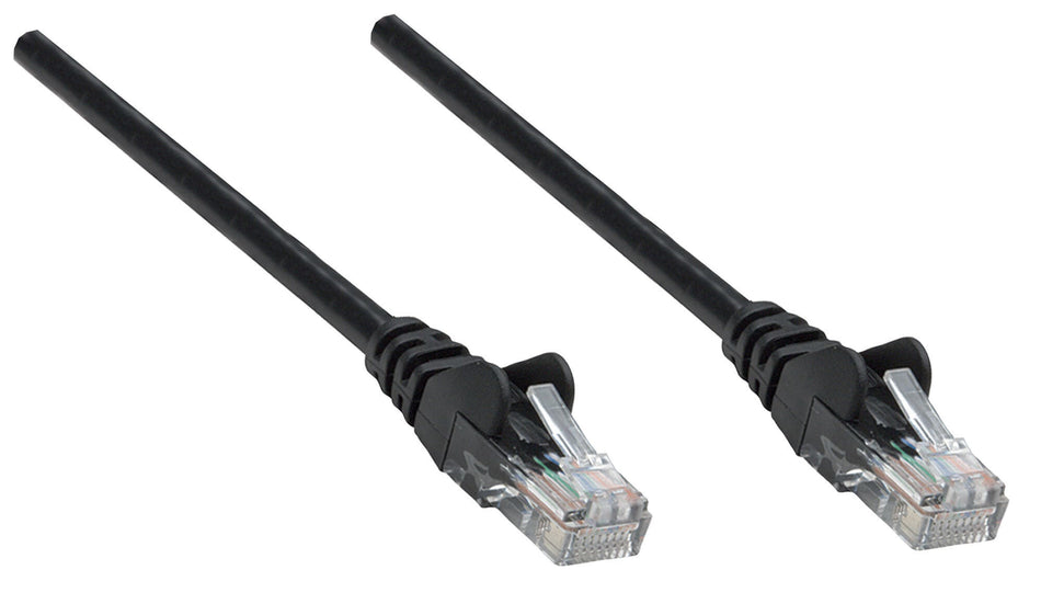 Intellinet Network Patch Cable, Cat6, 0.25m, Black, Copper, S/FTP, LSOH / LSZH, PVC, RJ45, Gold Plated Contacts, Snagless, Booted, Lifetime Warranty, Polybag