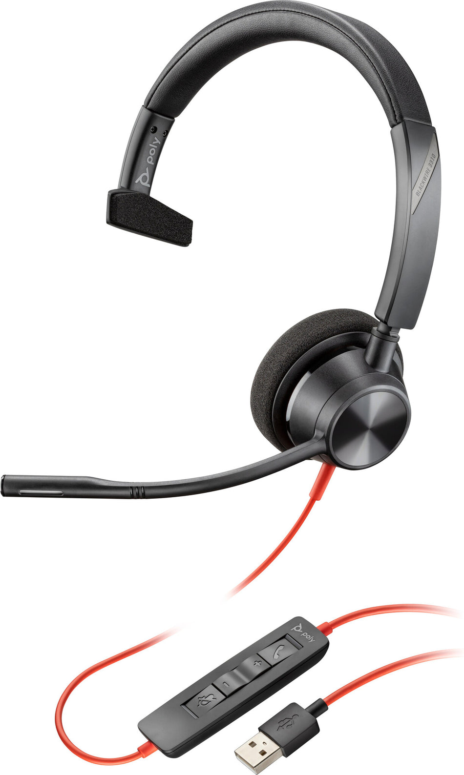 POLY Blackwire 5210 Monaural USB-A Headset