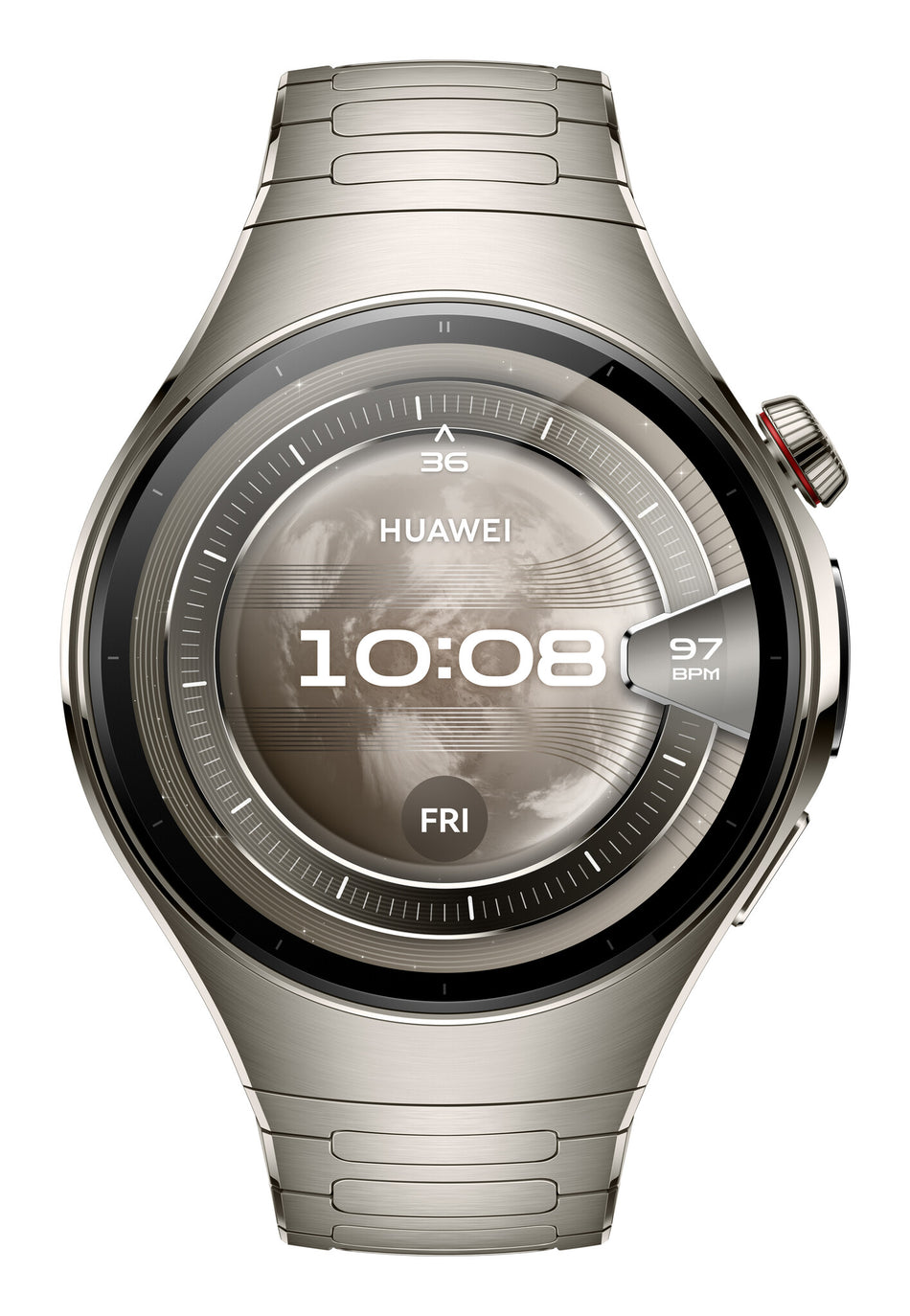 Huawei WATCH 5 3.81 cm (1.5") AMOLED 46 mm Digital 466 x 466 pixels Touchscreen Silver Wi-Fi GPS (satellite)