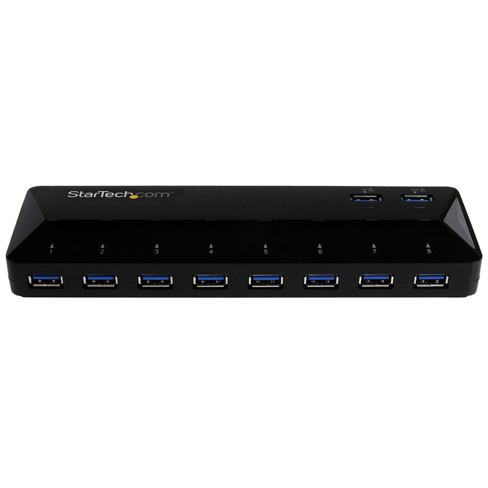 StarTech.com 10-Port USB 3.0 Hub with Charge and Sync Ports - 2 x 1.5A Ports~10-Port USB 3.0 Hub with Charge and Sync Ports - 5Gbps - 2 x 1.5A Ports