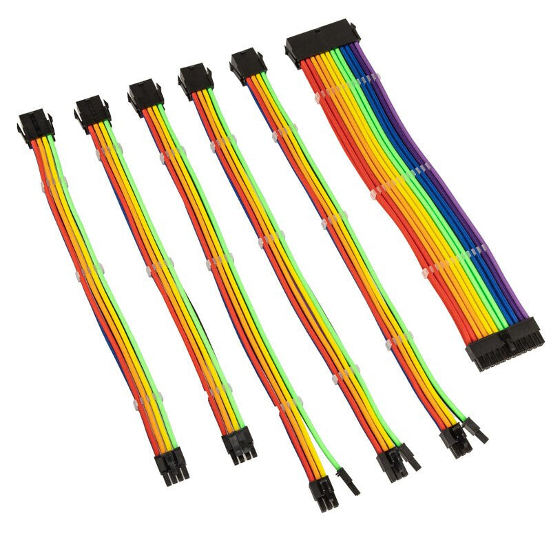 Kolink Core Adept Braided Cable Extension Kit - Rainbow