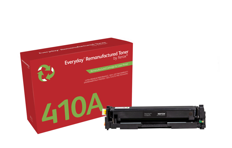 Everyday ™ Black Remanufactured Toner by Xerox compatible with HP 410A (CF410A), Standard capacity