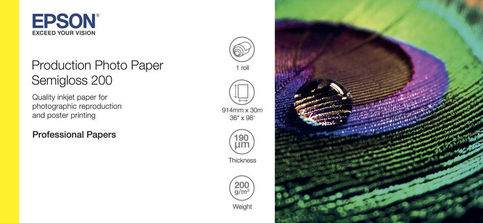 Epson Photo Paper Semigloss 200 White Semi-gloss