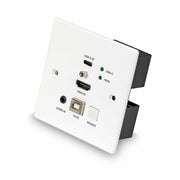 Lindy 150m Cat.6 HDMI 4K60 & Type C HDBaseT UK Wall Plate KVM Extender, Transmitter