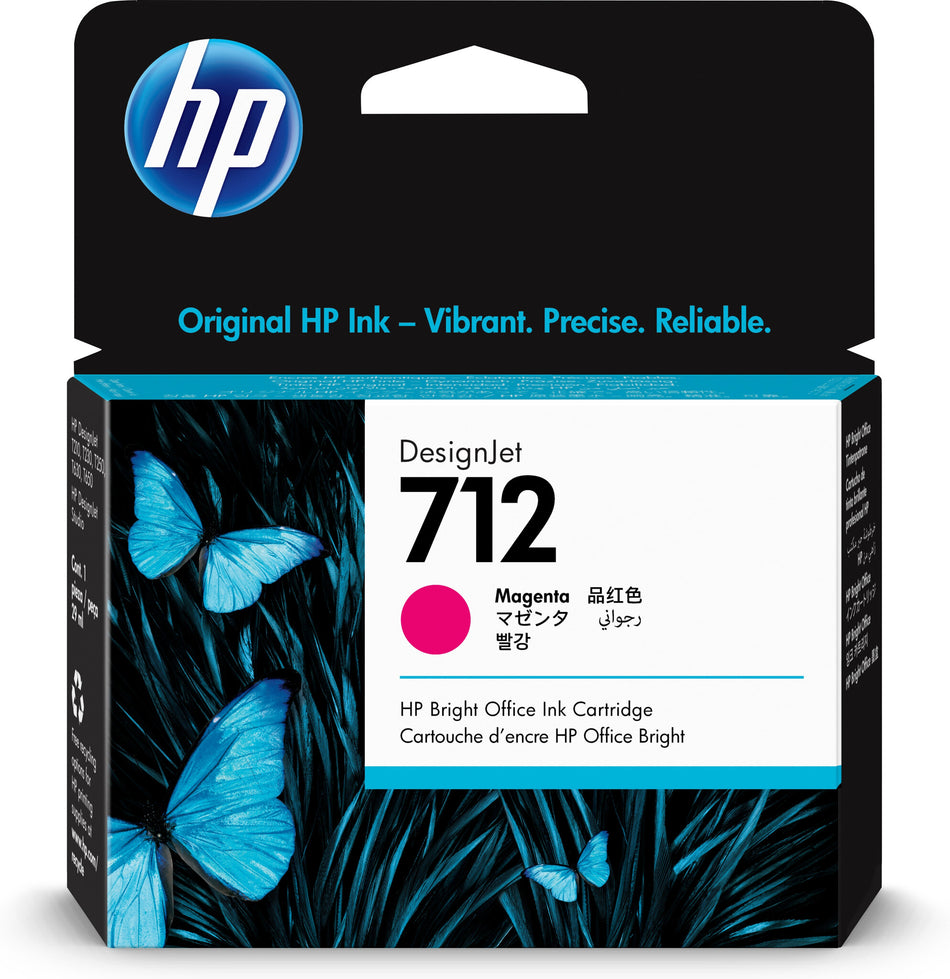 HP 712 29-ml Magenta DesignJet Ink Cartridge