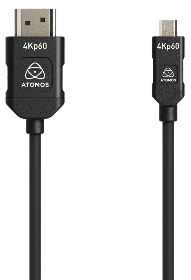 Atomos 4K60p HDMI Silicon Cable – Micro to Full HDMI – 45cm