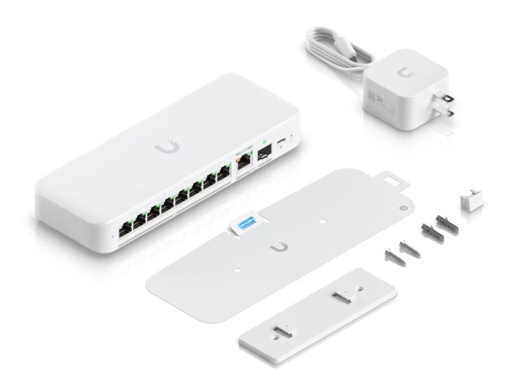 Ubiquiti UniFi Flex 2.5G Managed L2 2.5G Ethernet (100/1000/2500) Power over Ethernet (PoE) Desktop/Wall-Mounting White