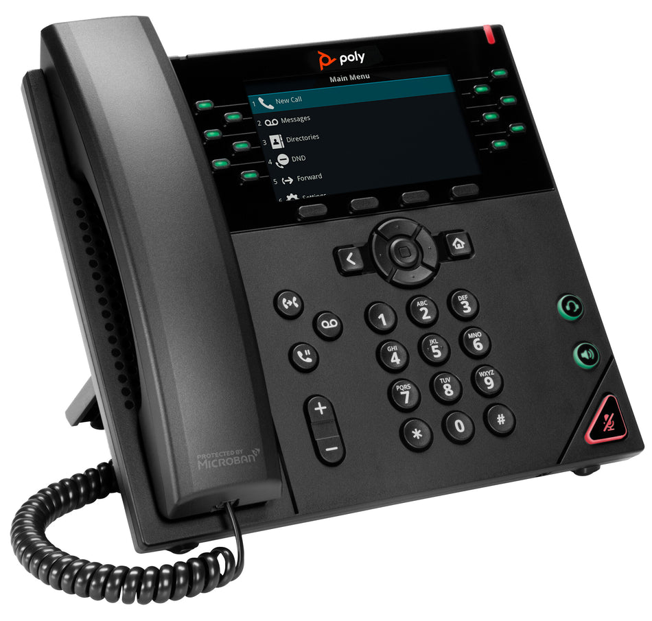 Poly VVX 450 12-Line IP Phone and PoE-enabled