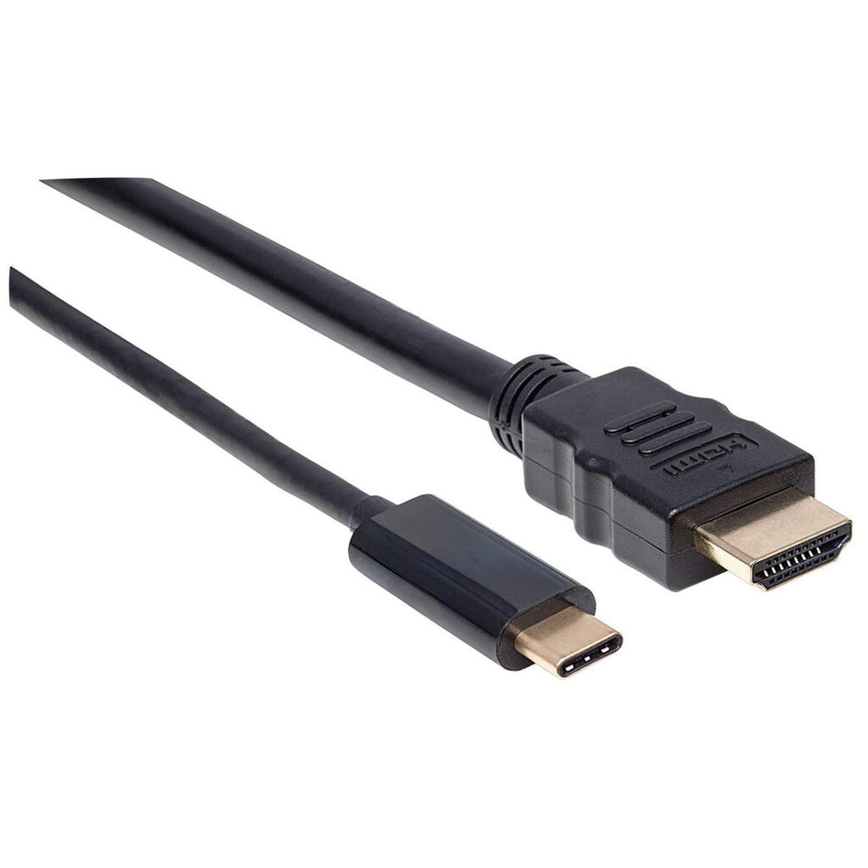 Manhattan USB-C to HDMI Cable, 4K@30Hz, 2m, Black, Male to Male, Three Year Warranty, Polybag