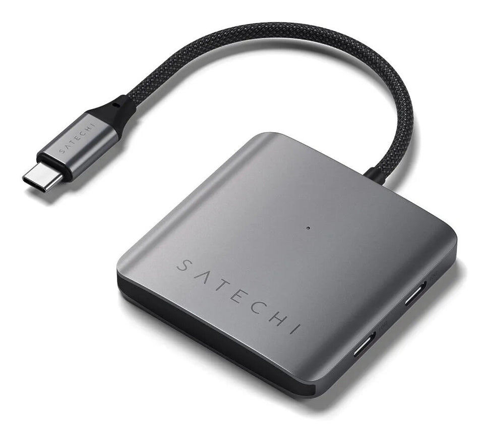Satechi ST-H4CPDM interface hub USB Type-C 10000 Mbit/s Grey