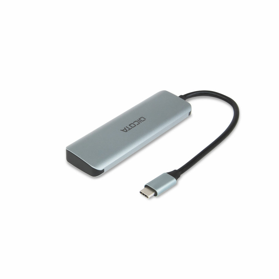 DICOTA D32061 interface hub USB Type-C 10000 Mbit/s Silver