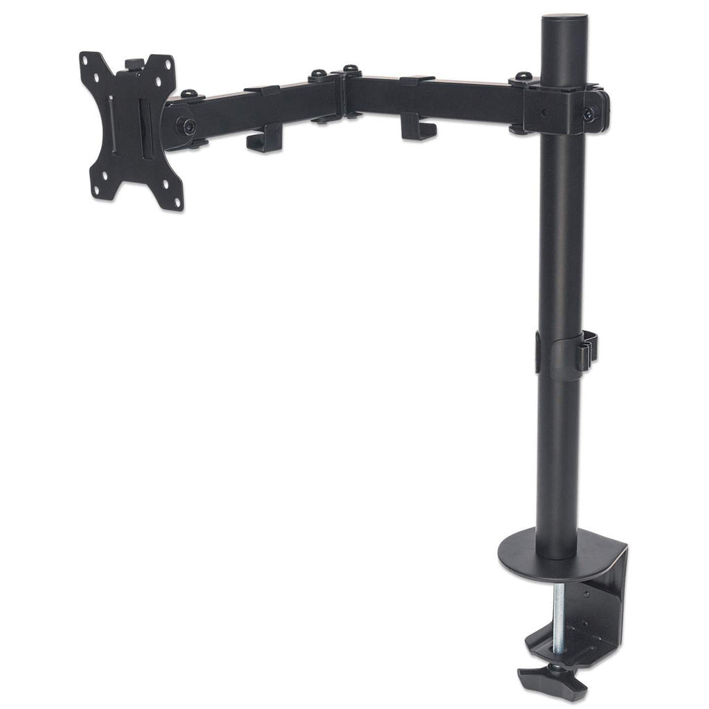 Manhattan Desk Mount for TV & Monitors (Full Motion), For screens 13" to 27", Clamp fitting to desk, VESA compatibility: 75x75mm and 100x100mm - check the dimensions of the four mounting holes on back of screen to ensure it fits, Max 8kg, Bracket,