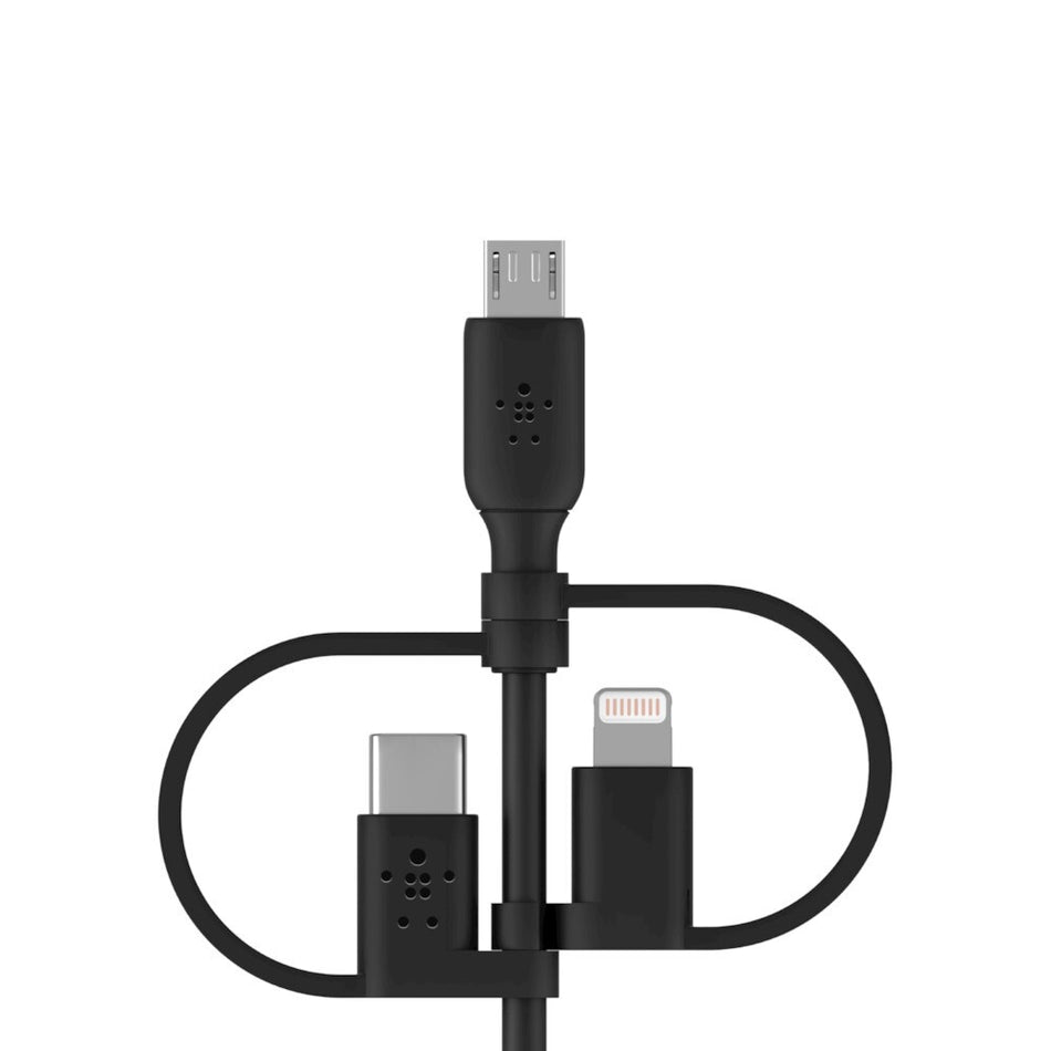 Belkin BOOST CHARGE USB cable 1 m USB A USB C/Micro-USB B/Lightning Black