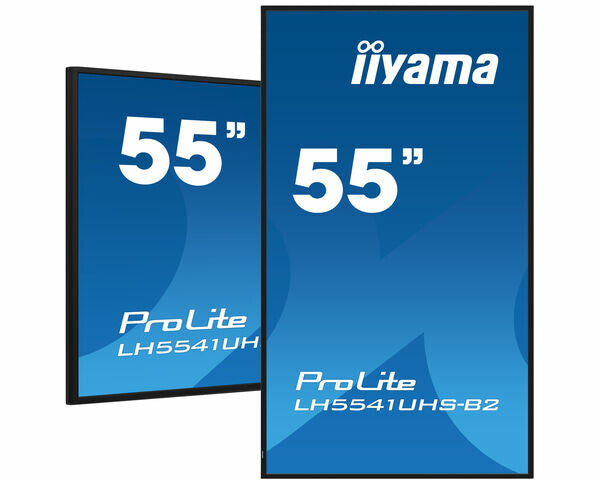 iiyama LH5541UHS-B2 Signage Display Kiosk design 138.7 cm (54.6") LCD 500 cd/m² 4K Ultra HD Black Built-in processor 18/7