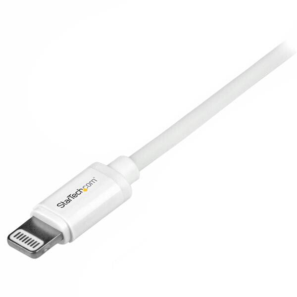 StarTech.com 1 m (3 ft.) USB to Lightning Cable - iPhone / iPad / iPod Charger Cable - High Speed Charging Lightning to USB Cable - Apple MFi Certified - White