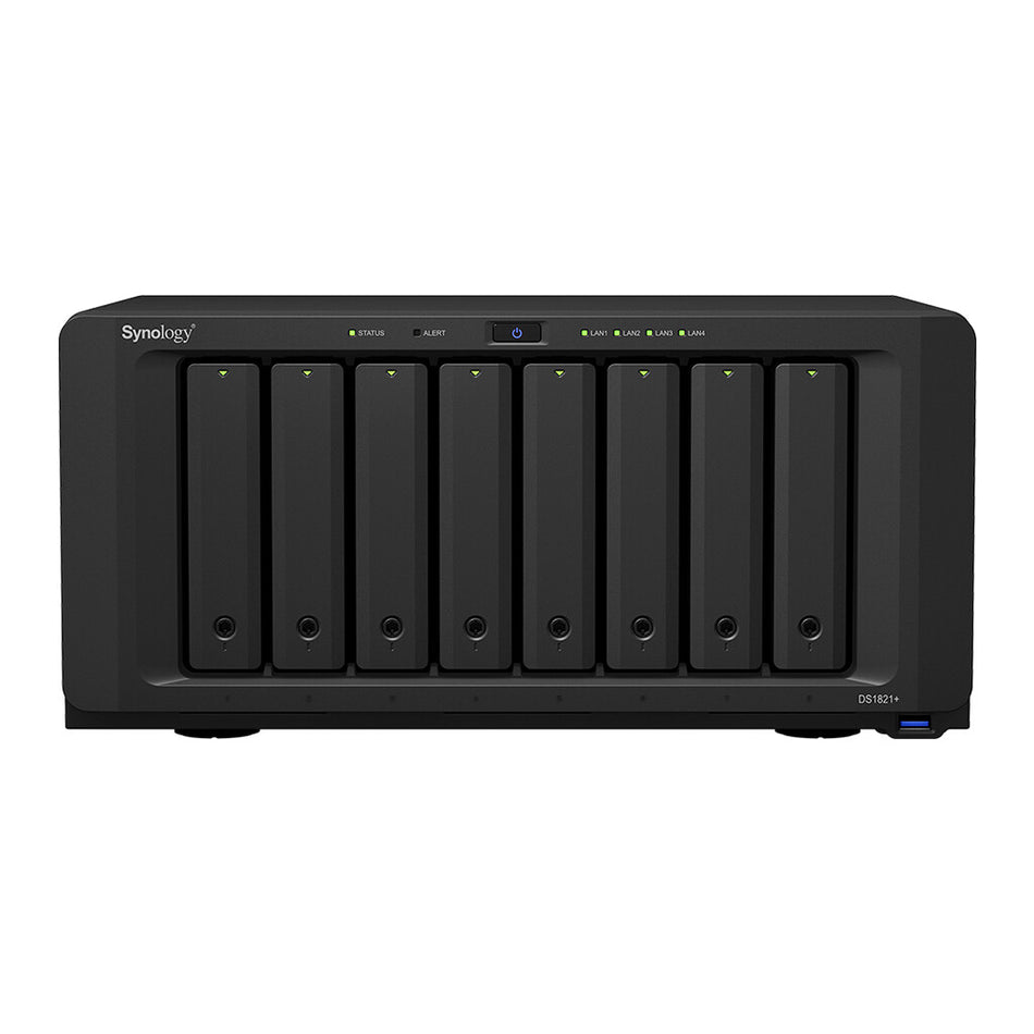 Synology DiskStation DS1821+ NAS/storage server Tower Ryzen Embedded V1500B 4 GB DDR4 0 TB DiskStation Manager Black