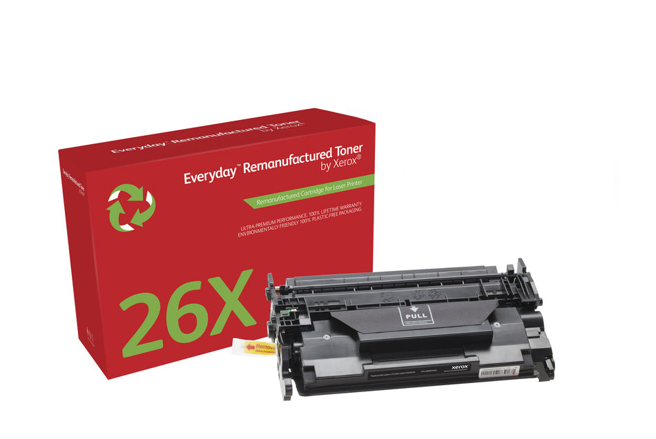 Everyday ™ Mono Remanufactured Toner by Xerox compatible with HP 26X (CF226X), High capacity