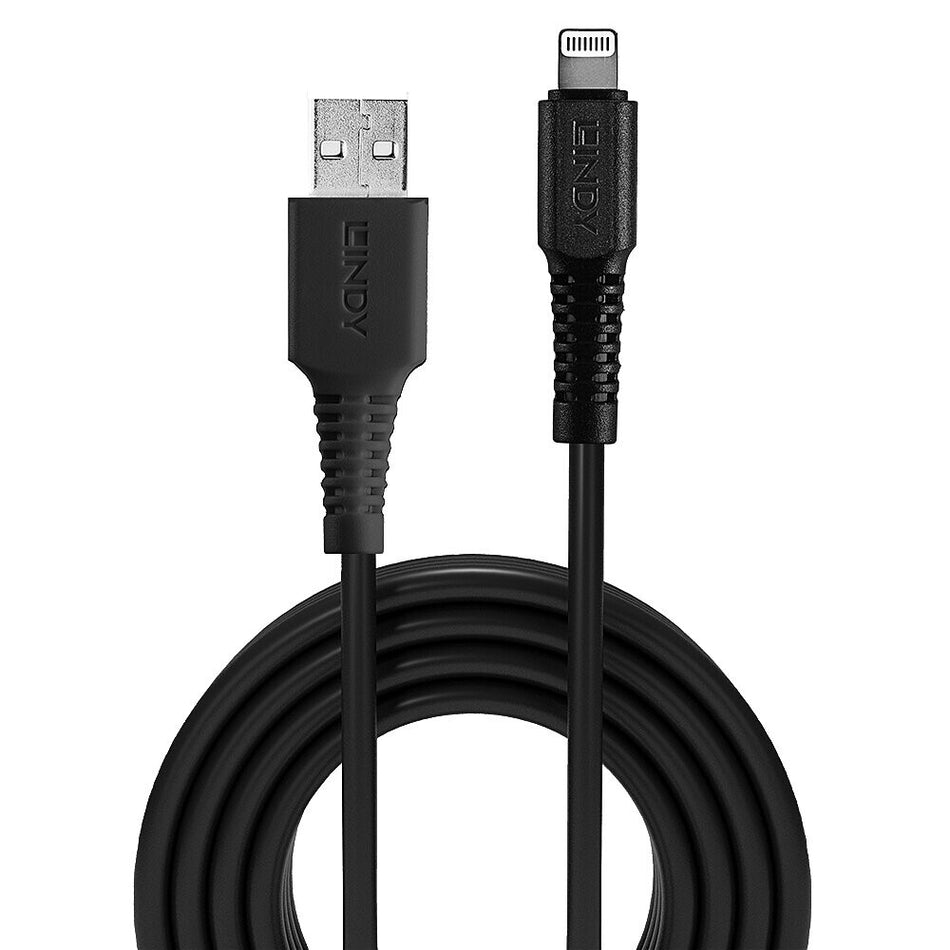 Lindy 0.5m USB to Lightning Cable, Black