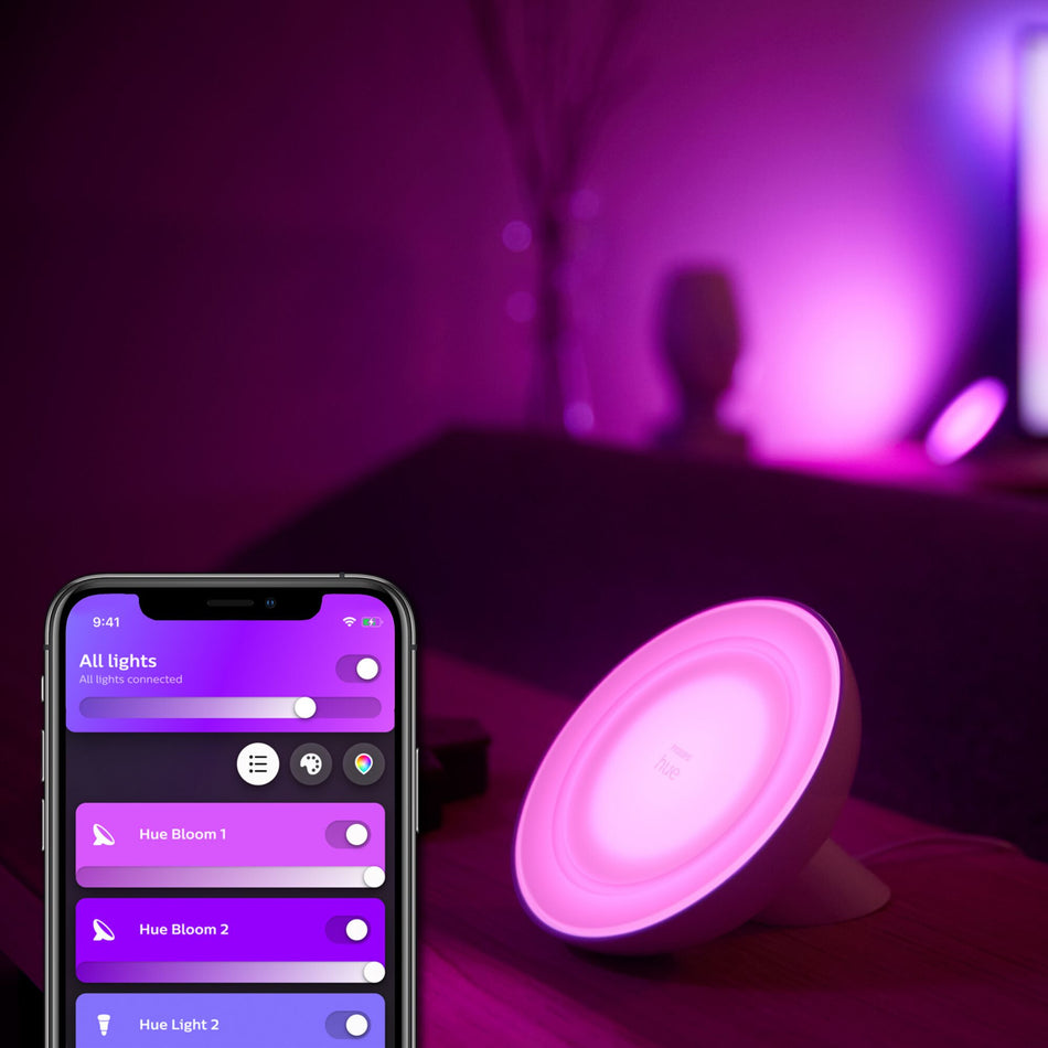 Philips Hue White and colour ambience Bloom table lamp