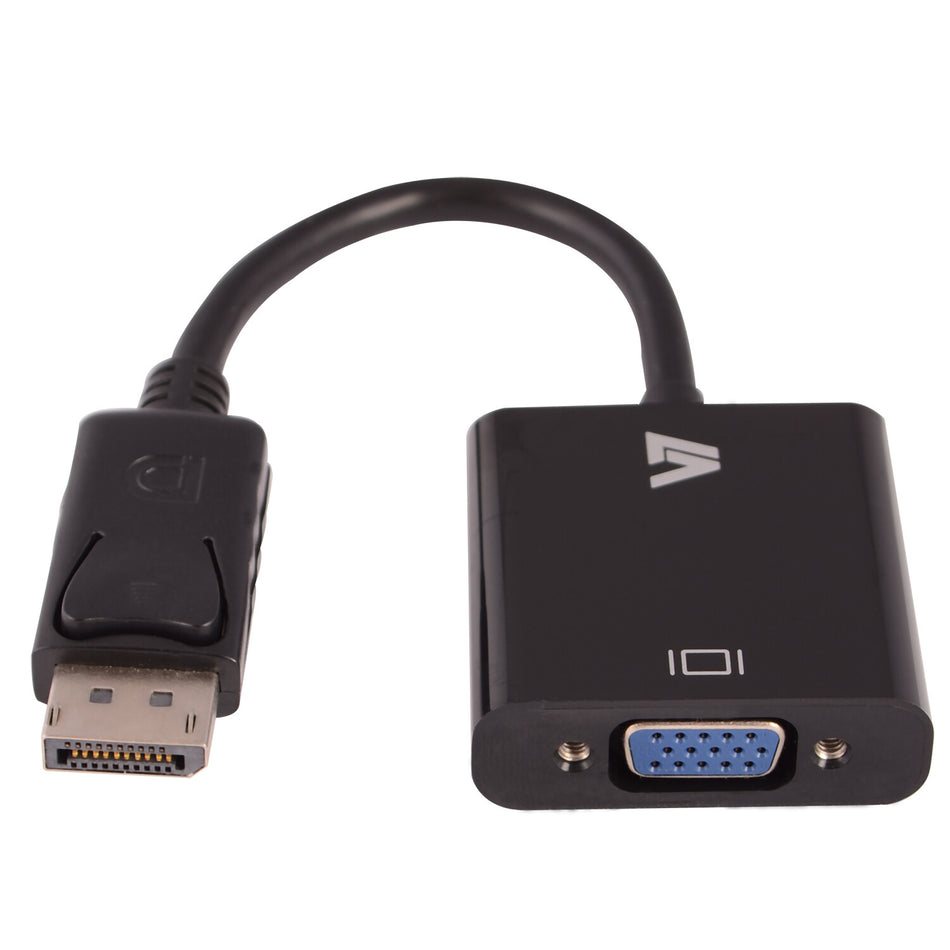 V7 Black Video Adapter DisplayPort Male to VGA Female